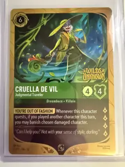 Cruella De Vil - Judgmental Traveler 45 Disney Lorcana Promo Cards Holo - Image 1