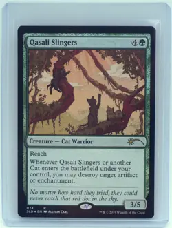 Qasali Slingers 024 NM MTG Secret Lair Drop Series Cat Promo Foil OMG Kitties - Image 1