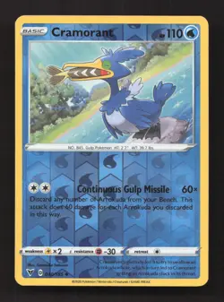 Cramorant 040/185 Uncommon Vivid Voltage Pokemon Reverse Holo Lightly Played - Image 1