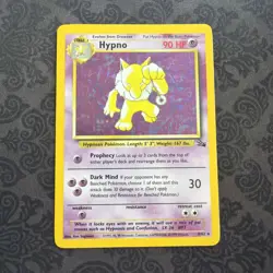 Pokemon TCG Hypno 8/62 Fossil Unlimited Holo Rare Vintage WOTC 1999 B - Image 1