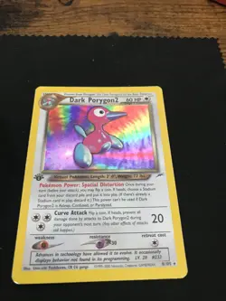 Pokemon TCG Dark Porygon2 8/105 1st Edition Neo Destiny Holo LP - Image 2
