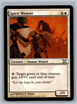 Magic The Gathering 10th Edition Spirit Weaver #46/383 MTG TCG CCG Tenth - Image 1