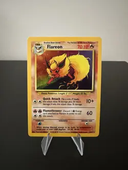 Pokemon TCG - Flareon 3/64 - Holo Rare - No Symbol Error - Jungle Set NM - Image 1