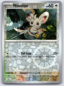 MINCCINO 075/086 REVERSE HOLO SV: BLACK BOLT POKEMON NEAR MINT - Image 1