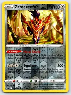 ZAMAZENTA 097/159 REVERSE HOLO CROWN ZENITH POKEMON NEAR MINT - Image 1