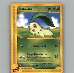 Chikorita 100/165 Common Expedition Base Set Pokemon Lightly Played - Image 1