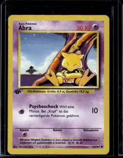 1999 Pokemon German Base Set No. 43 Abra 1st Edition - Image 1