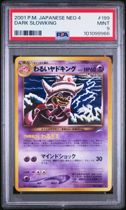 2001 POKEMON JAPANESE NEO 4 #199 DARK SLOWKING PSA 9 - Image 1