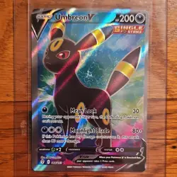 Pokemon Umbreon V Ultra Rare Full Art Holo Single Strike Evolving Skies 188/203 - Image 1