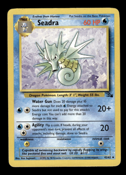 Pokemon TCG Fossil Seadra 42/62 - Image 1