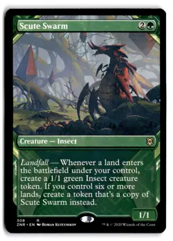 Scute Swarm (Showcase) - NM Near Mint - ZNR Zendikar Rising # 308 - MTG Magic - Image 1