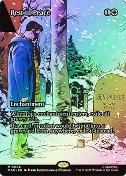 NM Borderless Foil Rest in Peace, MTG, Marvel's Spider-Man, Magic, 6 - Image 1