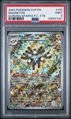 2024 POKEMON SVP EN-SV BLACK STAR PROMO #159 MAGNETON SURGING SPARKS PC ETB - Image 1