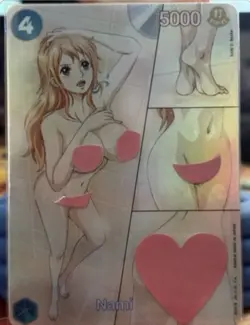 Custom One Piece Holo Nami Shower Waifu Card - Image 1
