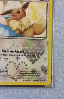 Pokemon Eevee Holo TCG Card RC14/RC25 Legendary Treasures Radiant Collection NM+ - Image 5