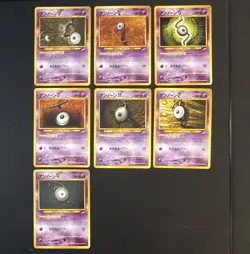 Nintendo Pokemon TCG Neo Discovery Japanese Unown No.201 1st Ed 7 Card Lot - Image 1