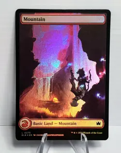 X 1 MTG Full Art Mountain Bloomburrow 0275 Summer Foil Land NM - Image 1