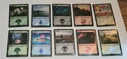 MTG Magic Doctor Dr Who Basic Land Set of 10 One of Each Artwork! SURGE FOIL - Image 1
