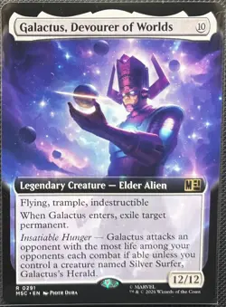 MTG Marvel Super Heroes Galactus, Devourer of Worlds Ext Art Commander (Rare) - Image 1
