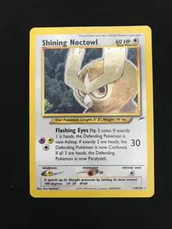 Shining Noctowl 110/105 Neo Destiny Secret Rare Pokemon Card - Image 1