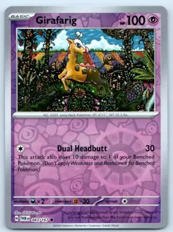Girafarig 083/167 Common Twilight Masquerade Pokemon Reverse Holo Near Mint - Image 1