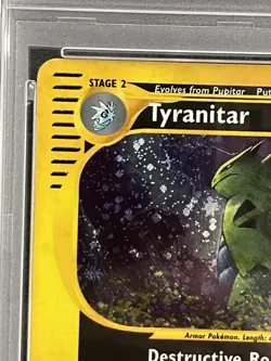 Pokemon TCG Tyranitar #H28 Holo Rare 2003 Pokemon Aquapolis PSA 6 - Image 2