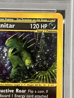 Pokemon TCG Tyranitar #H28 Holo Rare 2003 Pokemon Aquapolis PSA 6 - Image 3