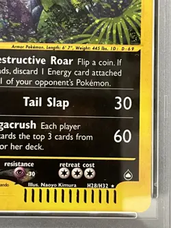 Pokemon TCG Tyranitar #H28 Holo Rare 2003 Pokemon Aquapolis PSA 6 - Image 4