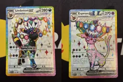 Pokemon Prismatic Evolutions Premium Collection Umbreon 176 & Espeon 175 Promos - Image 1
