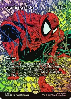 NM Borderless Foil Arachnogenesis, MTG, Marvel's Spider-Man, Magic, 31 - Image 1