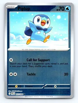 Piplup - 027/094 Reverse Holo - Phantasmal Flames (ME02) - Pokemon NM/M - Image 1