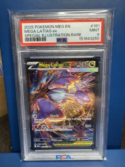 2025 Pokemon Mega Evolution Mega Latias EX Special Illustration Rare PSA 9 - Image 1