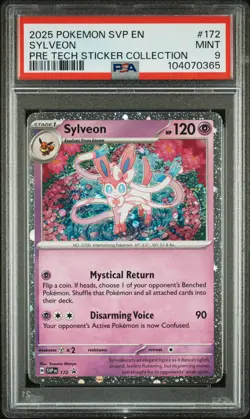 2025 POKEMON SVP EN-SV BLACK STAR PROMO #172 SYLVEON PSA 9 - Image 1
