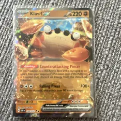 Pokemon TCG Sv03 Obsidian Flames Klawf ex 120/197 Double Rare Full Art Holo - Image 1