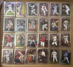 Lot Of 95 Topps Chrome 2025 Baseball Cards - Base - No Duplicates -Penny Sleeved - Image 3