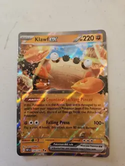 Pokemon TCG Klawf ex 120/197 Sv03: Obsidian Flames Holo - Image 1