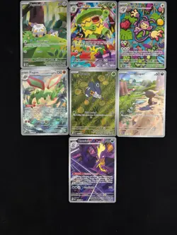 Phantasmal Flames Pokemon TCG Bulk lot of 7 Illustration Rare’s NM Lot 1 - Image 1