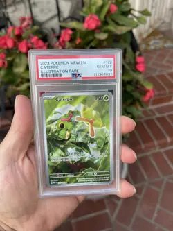 The Pokemon Company 2023 Caterpie 172/165 Sv 151 Illustration Rare Holo PSA 10 - Image 1