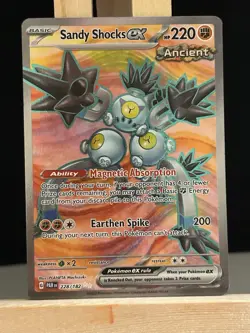 Pokemon TCG Sandy Shocks ex 228/182 Paradox Rift Holo Ultra Rare/Full Art Card - Image 1