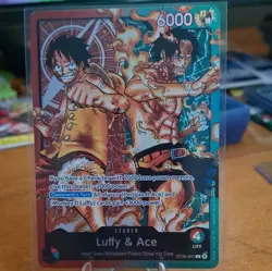 Bandai One Piece CCG Luffy & Ace ST30-001 Leader Full Art Foil ENG 6000 - Image 1