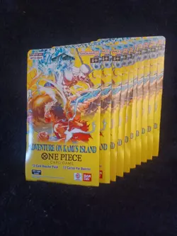 One Piece TCG Adventure on Kami's Island OP-15 Sleeved Booster Pack Lot Of 10 - Image 1
