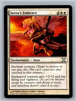 Magic The Gathering 10th Edition Serra's Embrace #40/383 MTG TCG CCG Tenth - Image 1