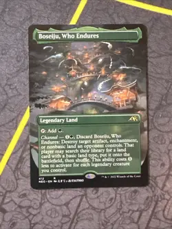 MTG Kamigawa Neon Dynasty Boseiju Who Endures Borderless Regular Rare NM - Image 1