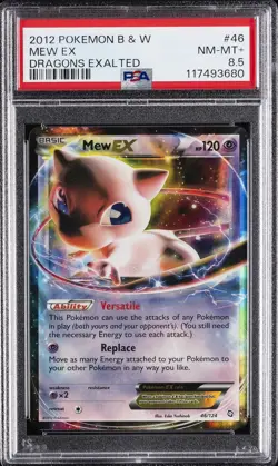 2012 POKEMON B&W DRAGONS EXALTED #46 MEW EX PSA 8.5 - Image 1