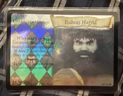↯ HARRY POTTER TCG WOTC ↯ Rubeus Hagrid Unique Holo Character Card 18/116 - Image 1
