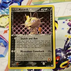 Pokemon EX Team Rocket Returns Rocket's Meowth 46/109 Regular Uncommon - Image 1