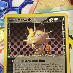 Pokemon EX Team Rocket Returns Rocket's Meowth 46/109 Regular Uncommon - Image 3