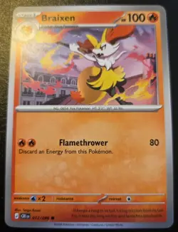 Braixen 012/086 Common Mega Evolution: Chaos Rising Pokemon TCG - Image 1