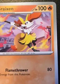 Braixen 012/086 Common Mega Evolution: Chaos Rising Pokemon TCG - Image 3