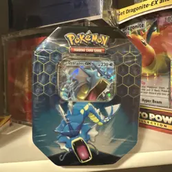 Pokemon Hidden Fates Gyarados Booster Tin - New - Factory Sealed - Image 1